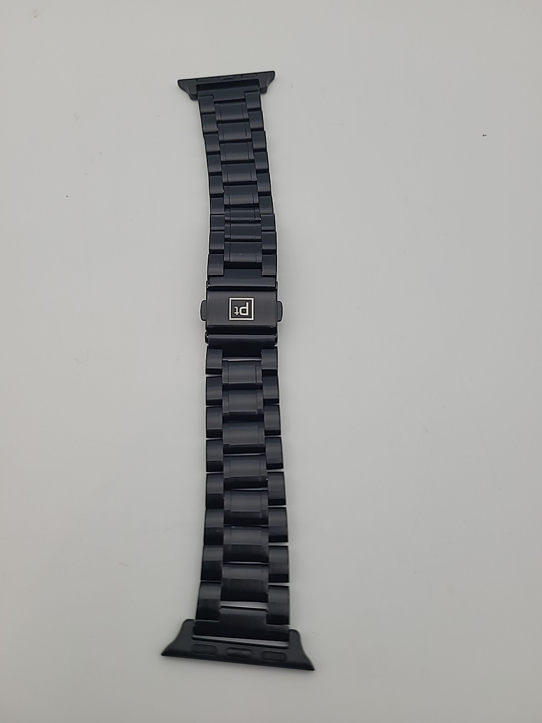 Platinum Stainless Steel Metal Strap Band For Apple Watch 38mm 40mm 41mm - Black