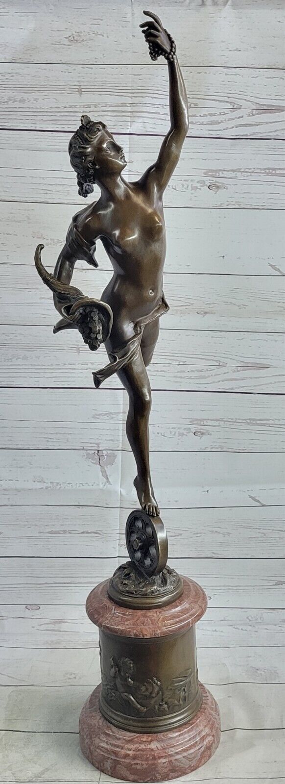 Goddess of Luck Fortuna Bronze Figurine: Milo`s Exquisite Sculpture for Home Art