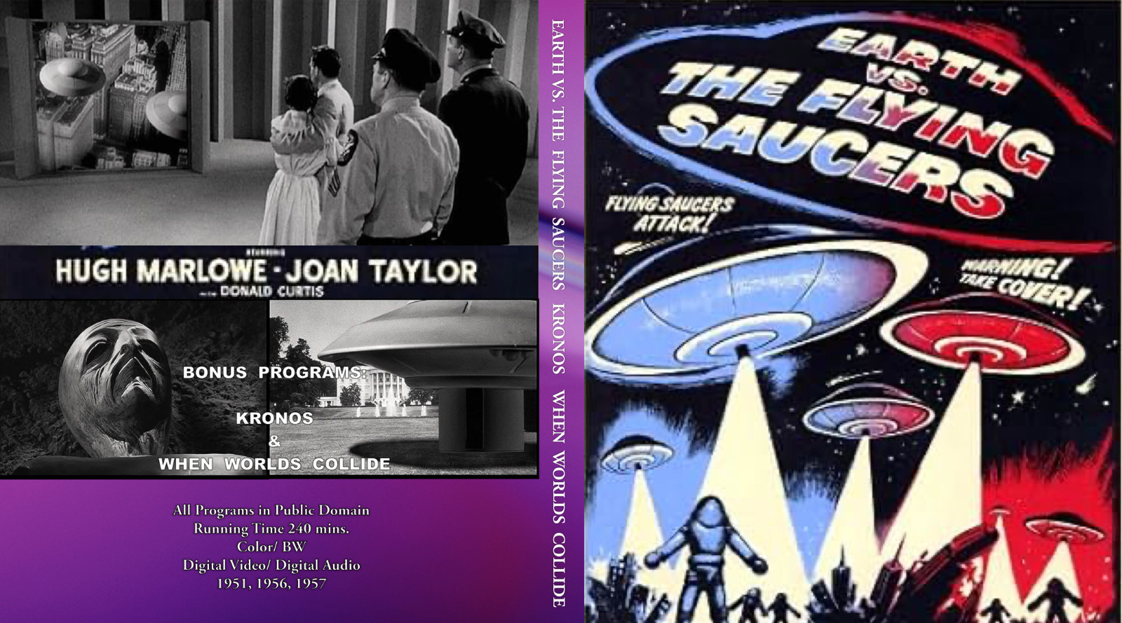 EARTH VS. THE FLYING SAUCERS - Blu Ray BD-R ( Plus Bonus Programs  )
