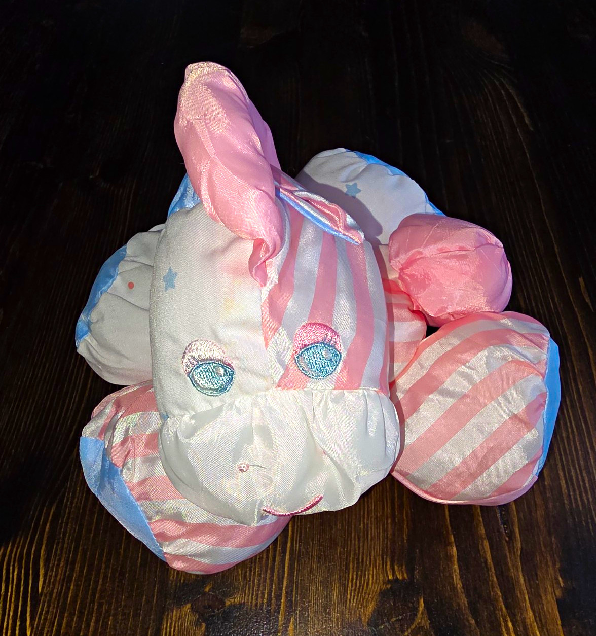 Vintage 1991 Sleepytime Pony Fisher Price Puffalumps Pink & White #1379 Strpes Vintage 1991 Sleepytime Pony Fisher Price Puffalumps Pink & White #1379 Strpes
