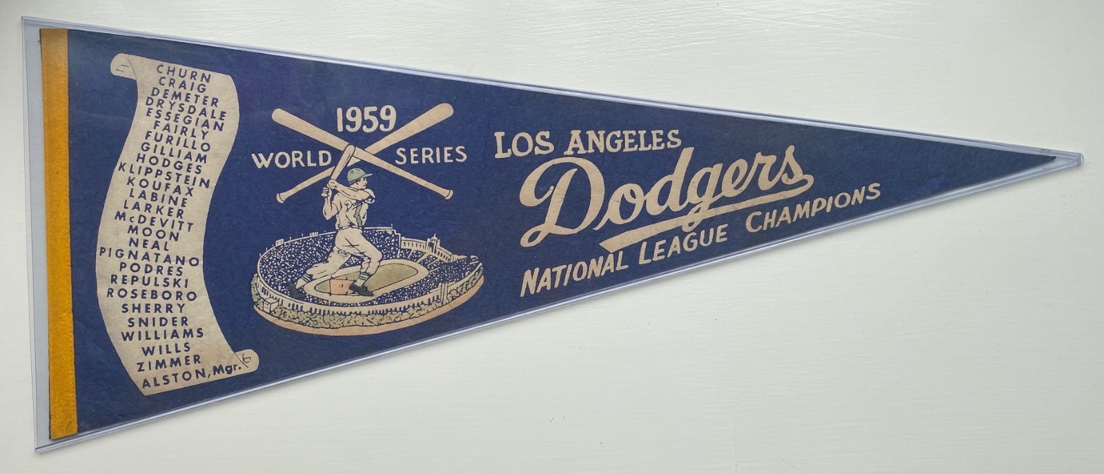 Vintage 1959 National League Champs Dodgers pennant Vintage 1959 National League Champs Dodgers pennant