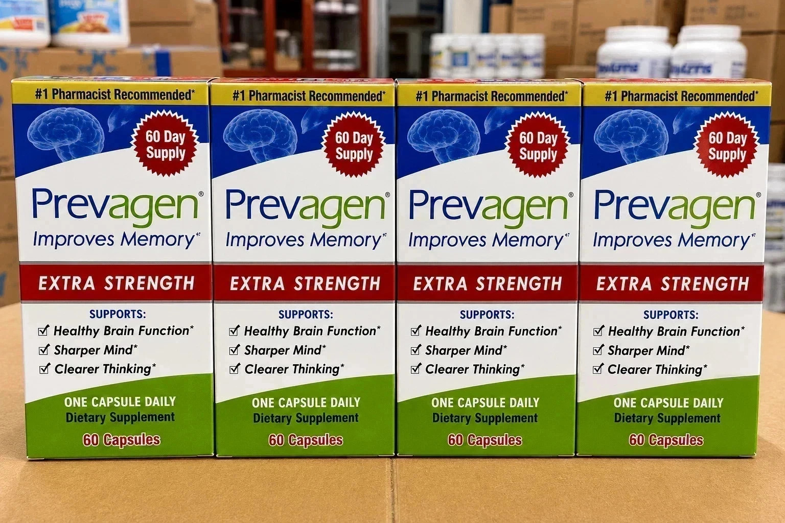 Prevegen Extra Strength 20mg Capsules pack of 4 - 240 Count