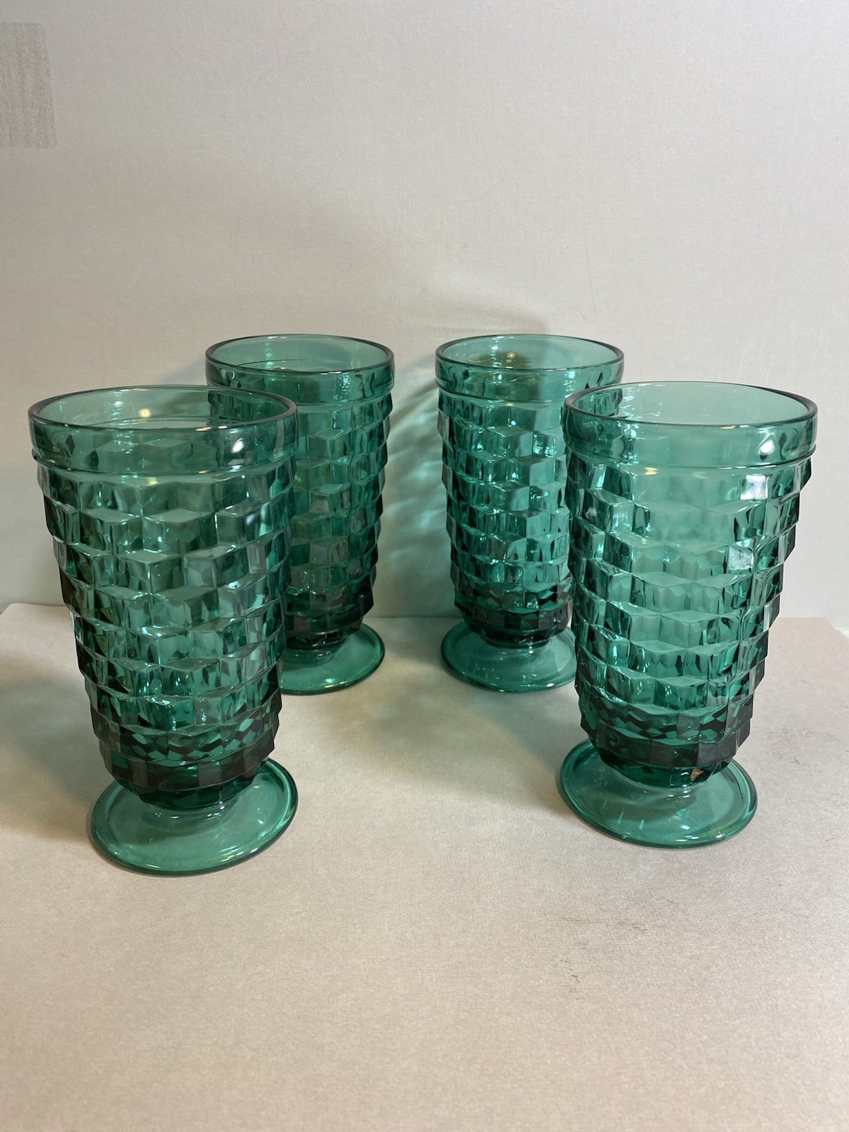 Vintage Whitehall Colony Cubist Teal Dark Green 6\
