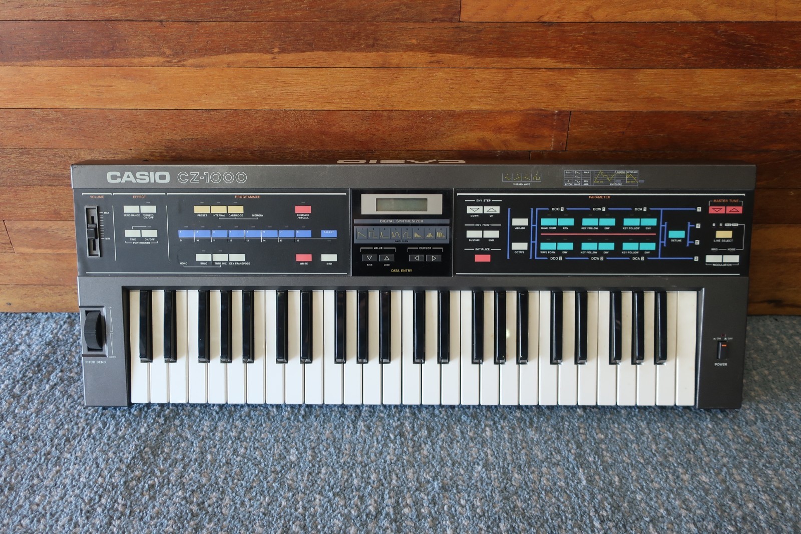 Vintage 1980s Casio CZ-1000 Phase Distortion Digital Synthesizer With Soft Case