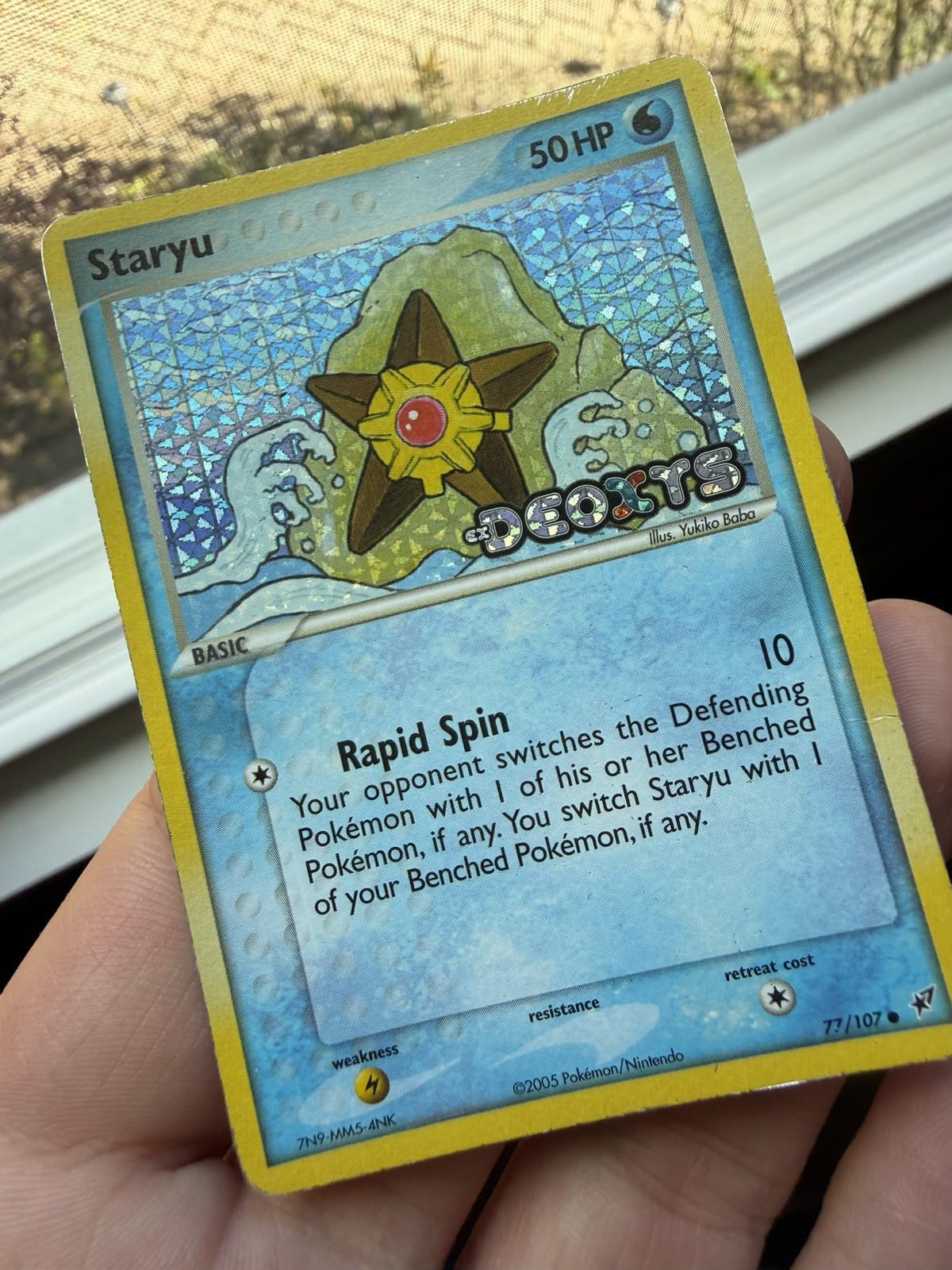Staryu 77/107 EX Deoxys Stamped Promo Pokemon Rare Holo Foil Staryu 77/107 EX Deoxys Stamped Promo Pokemon Rare Holo Foil
