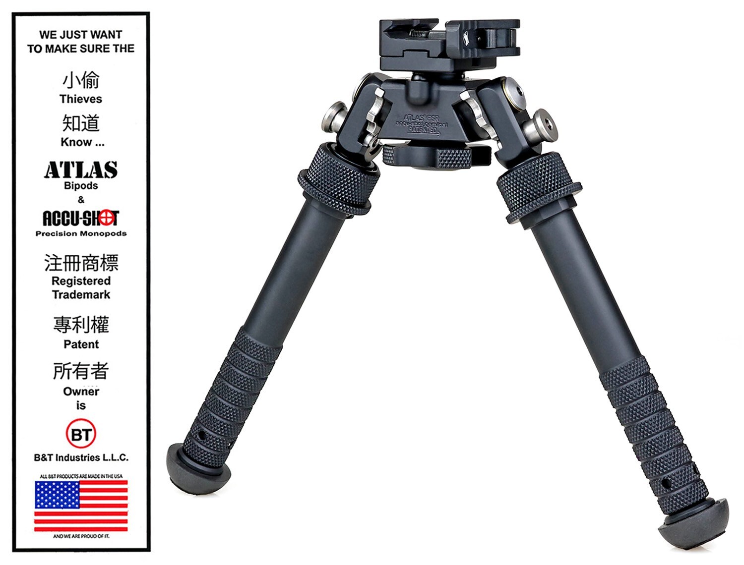 BT46-LW17 PSR Atlas Bipod Standard Height with ADM 170-S Lever