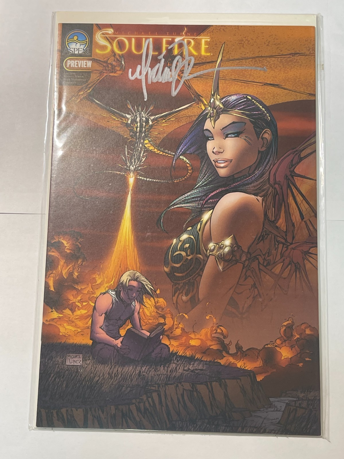 Michael Turner's Soulfire Preview #1 2003 Signed Michael Turner Aspen Comics Michael Turner's Soulfire Preview #1 2003 Signed Michael Turner Aspen Comics
