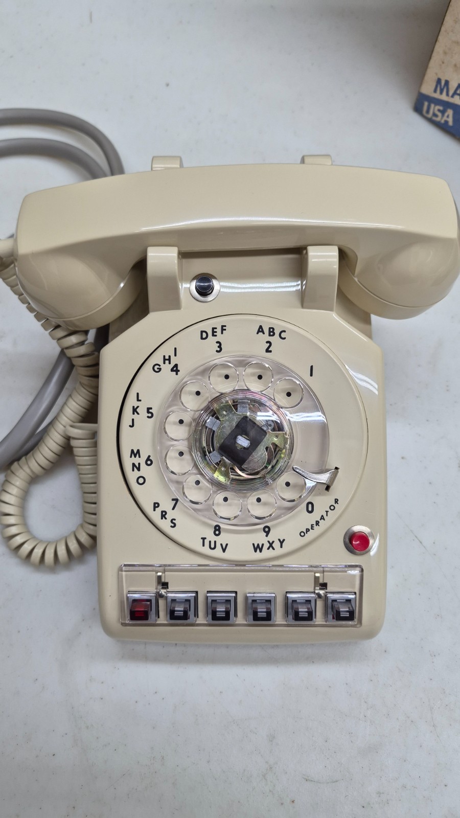 Cortelco ITT 880830 044 Ash Rotary Multi-line Telephone