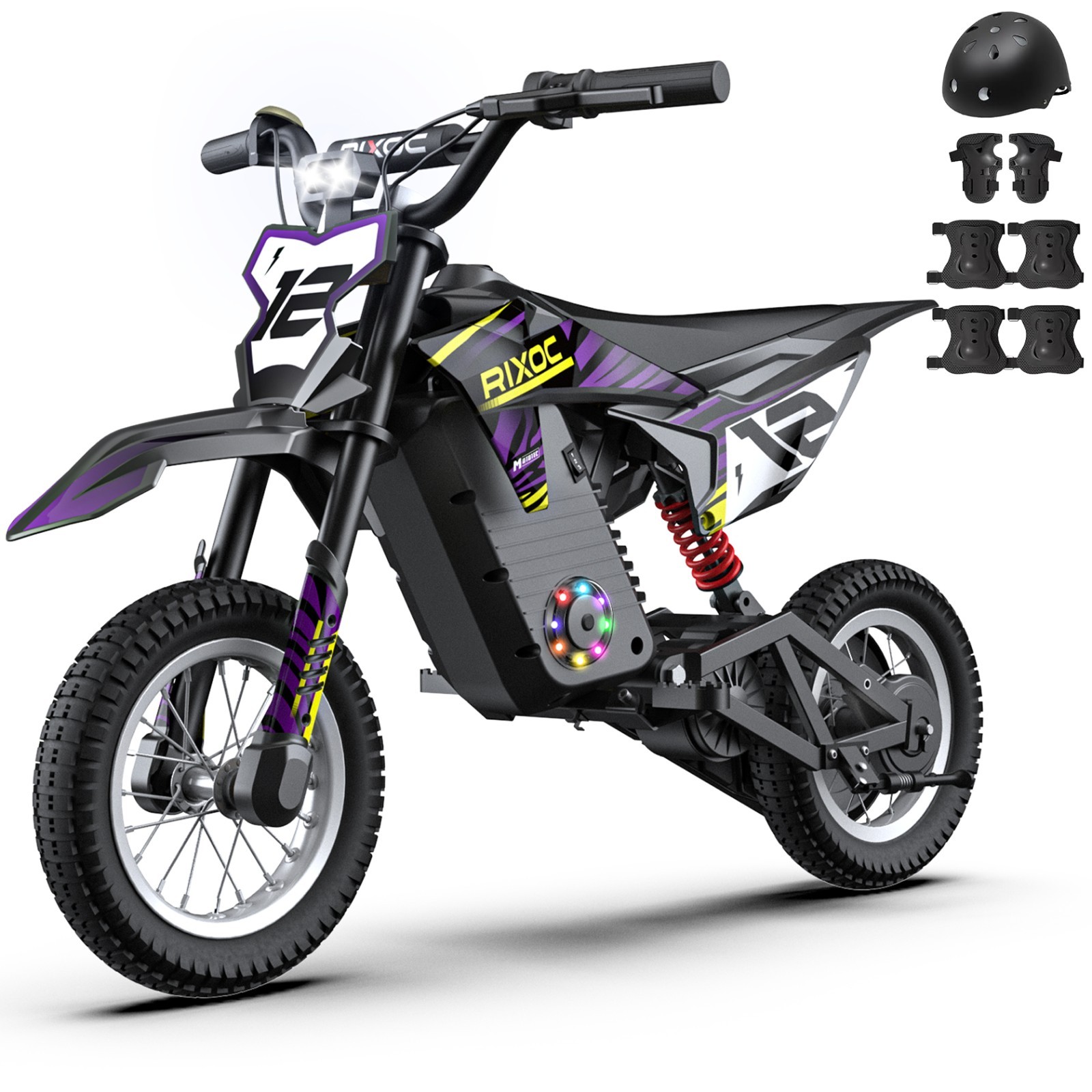 RIXOC DK12 Kids Electric Dirt Bike 700W 15.5MPH 36V 5.2Ah Max 14Miles