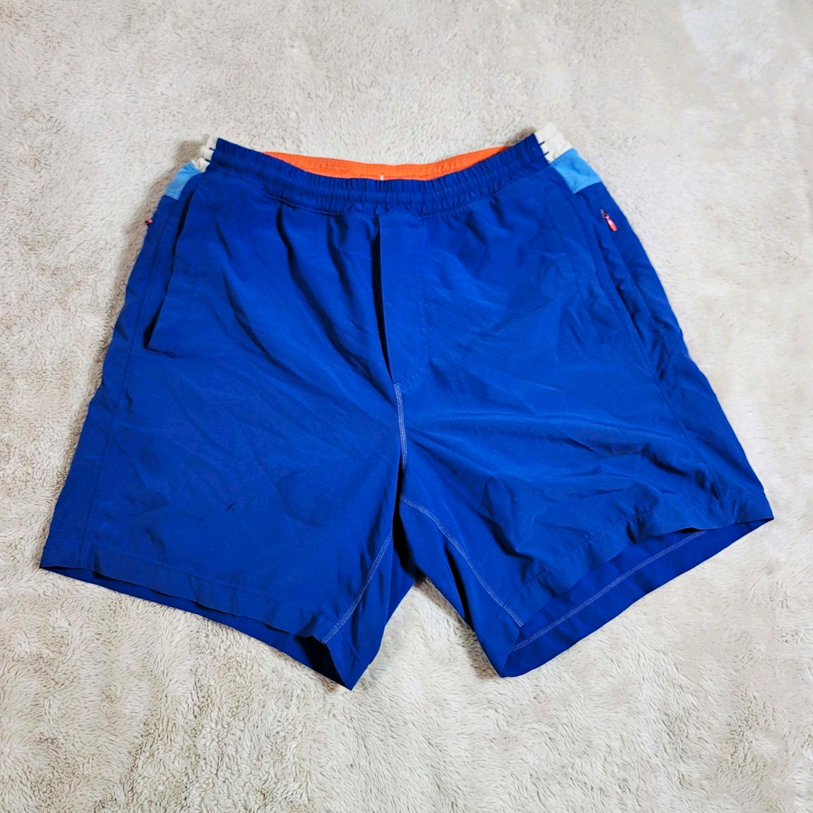 birddogs Men\'s Blue Drawstring Sweat Shorts L Knit Stretch Pockets 3 in