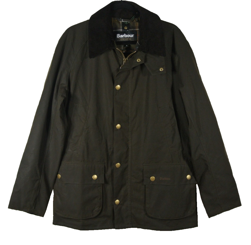 New, Barbour Men\'s Ashby waxed jacket in Olive Sz M #WAX319