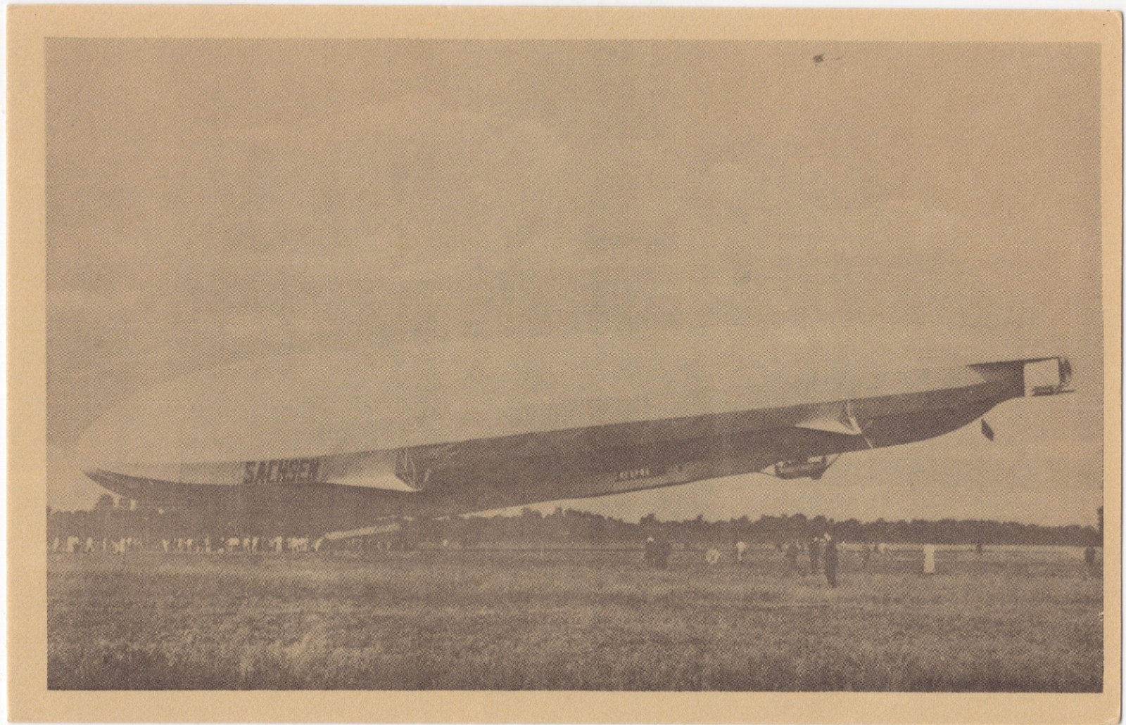 Zeppelin LZ 17 Sachsen Vintage German Airship Postcard c.1913 DELAG Unposted
