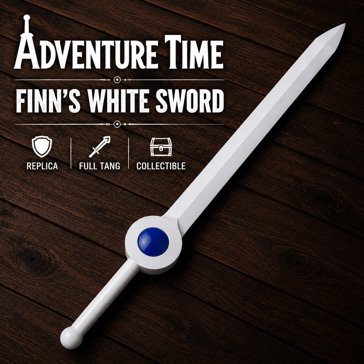 Adventure Time Finn’s White Sword – Custom Stainless Steel Cosplay Replica
