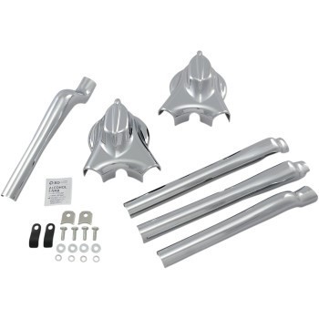 Kuryakyn 7815 Chrome Swingarm Covers/Phantom Covers for 08-17 Softail
