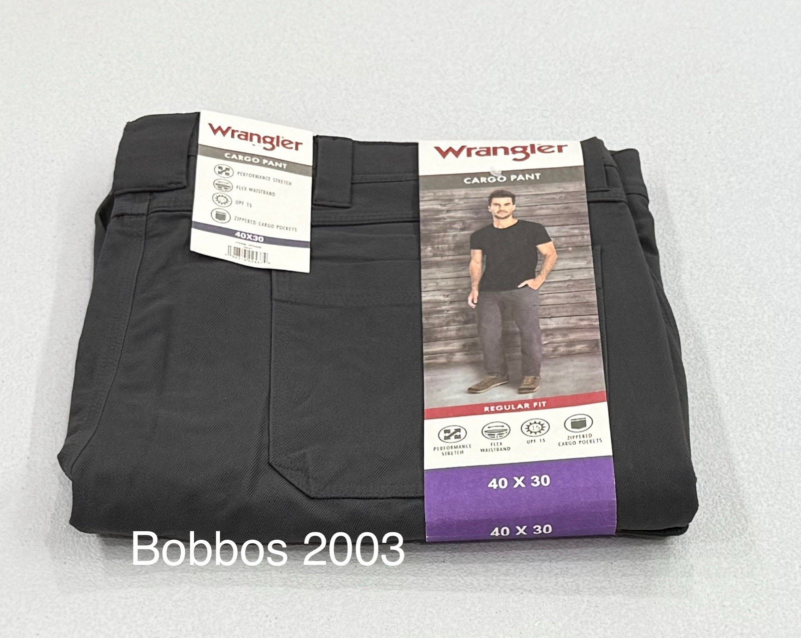 Wrangler Men\'s Cargo Pants, Gray, Size 40X30