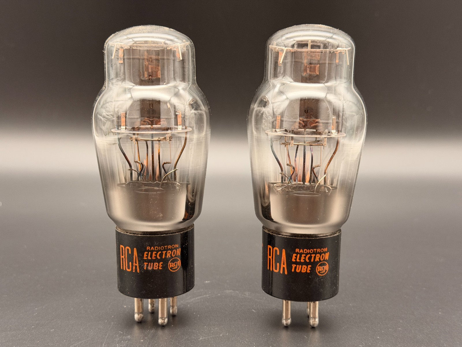 2A3 RCA Radiotron NOS Grey Plate Matched Pair DHT Tested METRIX 67/68mA VT-95