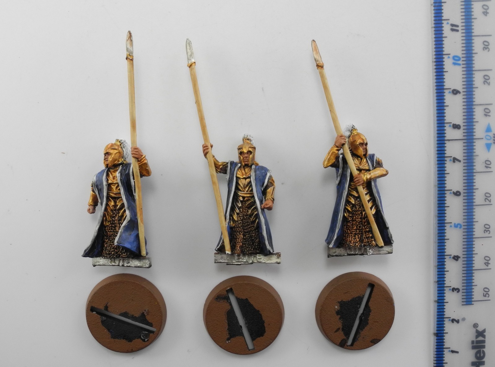 3 GUARDS OF THE GALADHRIM COURT Metal Lord of the Rings Good Elf Elves Army A2c