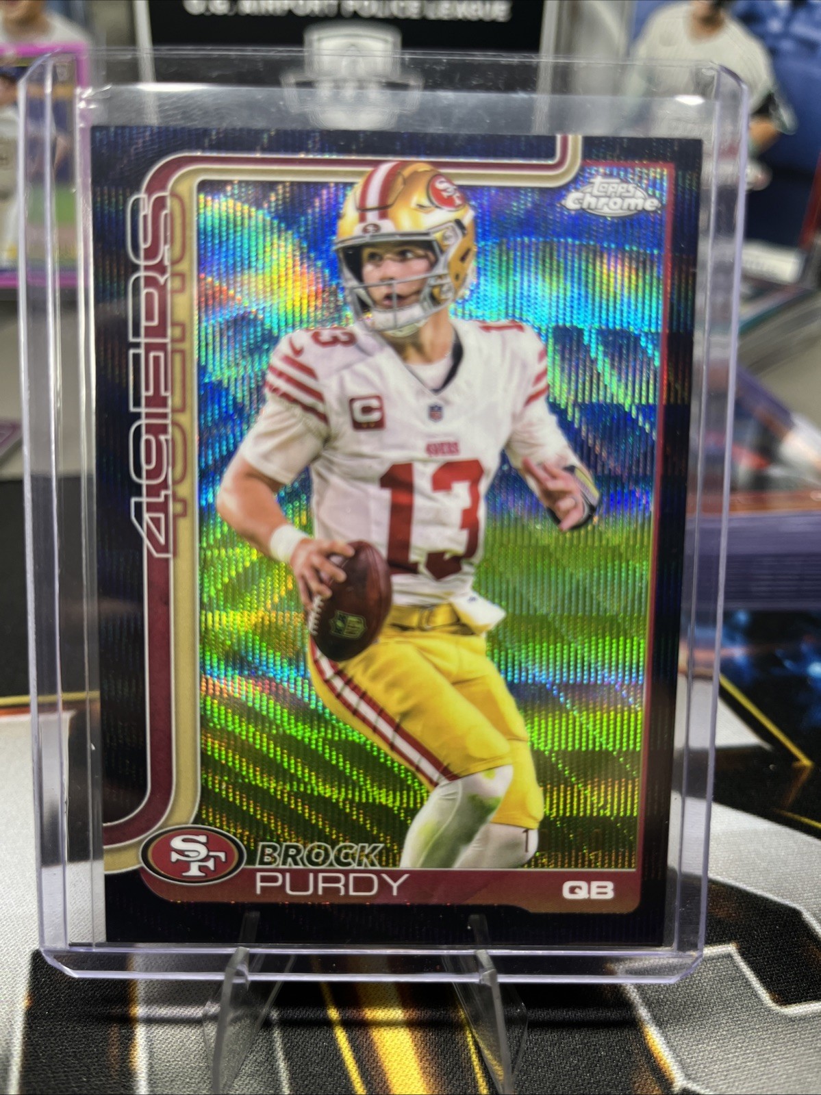 2025 Topps Chrome Brock Purdy Black Wave Refractor 10/10 #262 San Francisco
