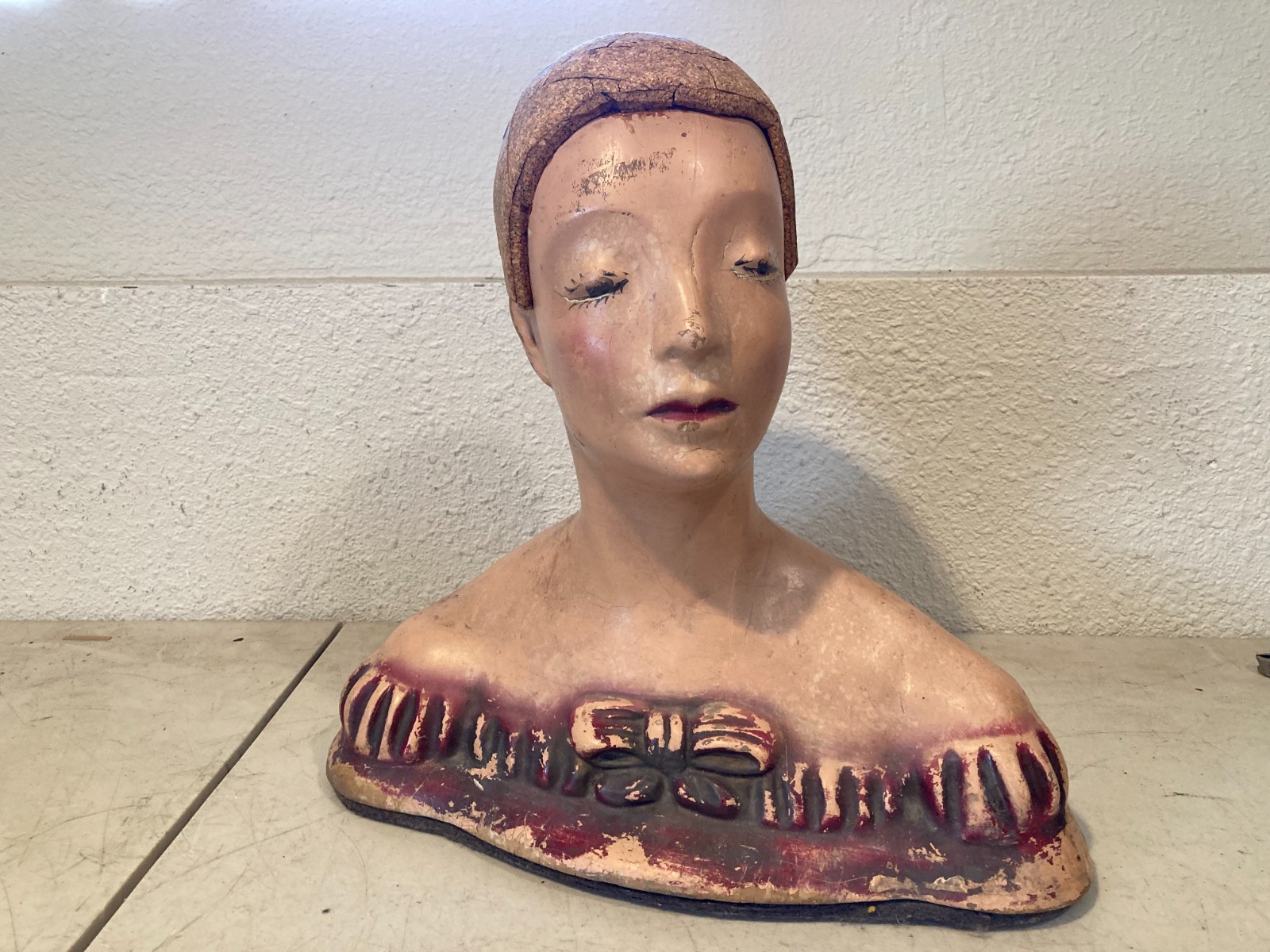 Antique Mannequin Head Bust Art Deco Store Display 1920-1940's / NYC / 15