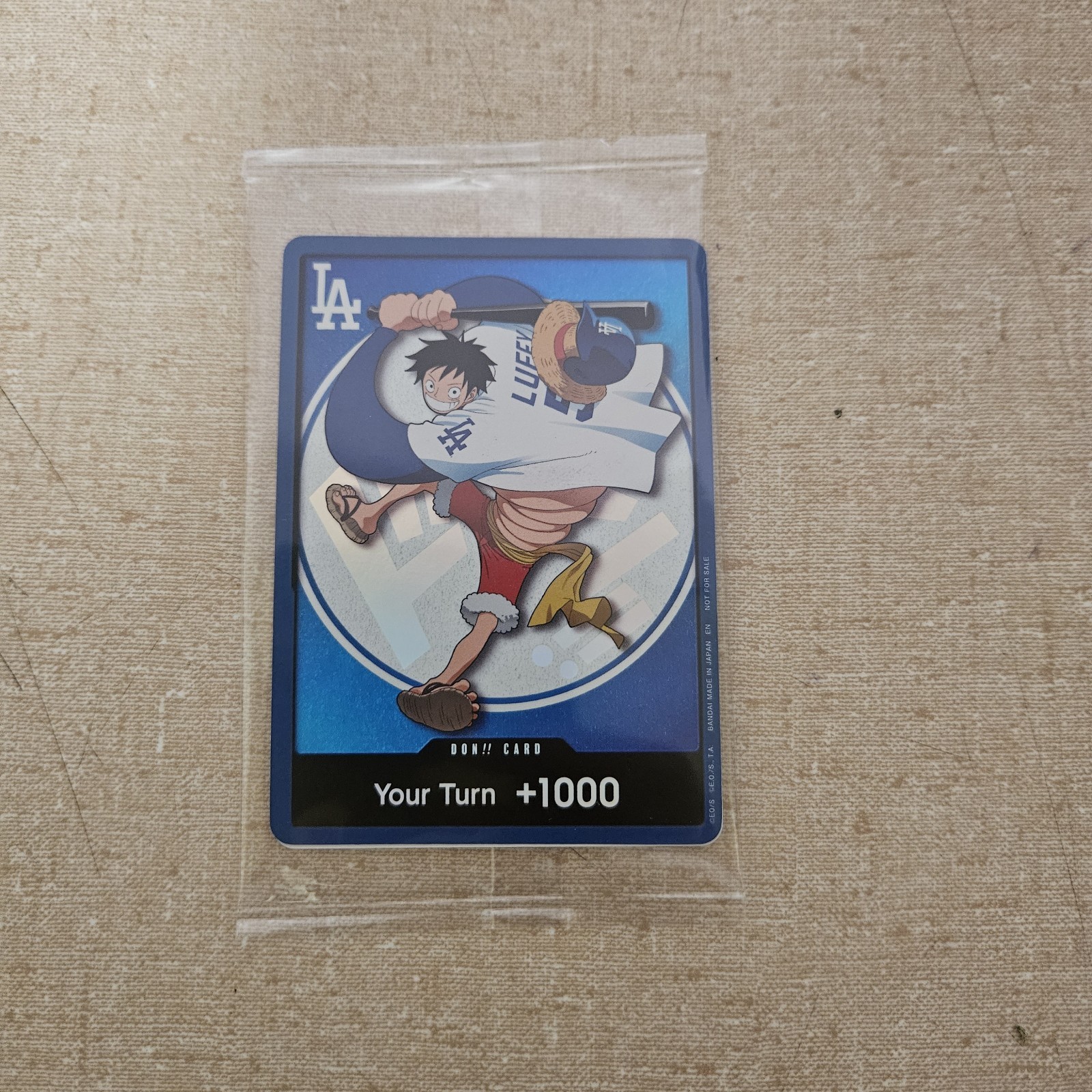 2026 ONE PIECE LA DODGERS MONKEY D LUFFY DON CARD *SEALED*