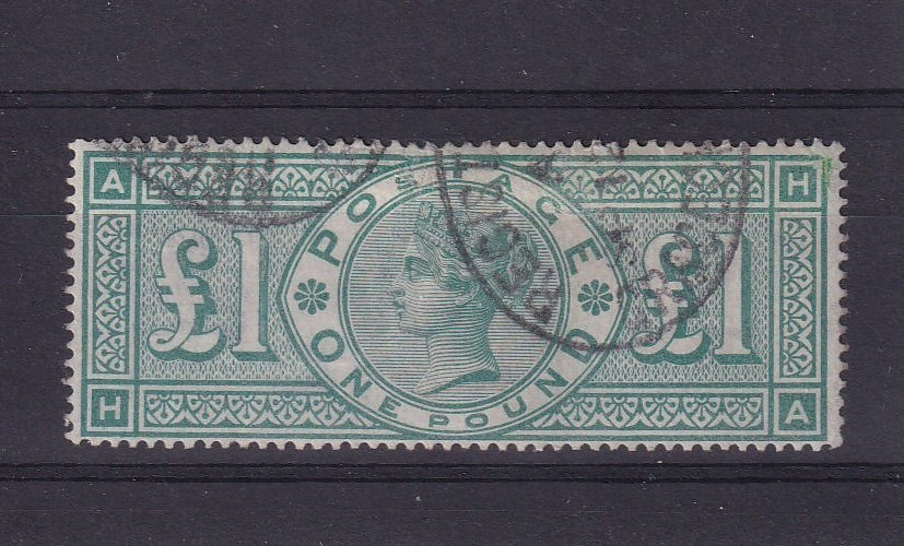 GB 1891 £1 Green (SG 212). Very Fine Used (p2236) GB 1891 £1 Green (SG 212). Very Fine Used (p2236)