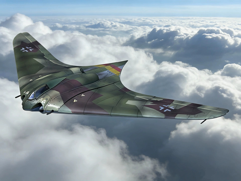 New 1/72 Scale WWII German Horten Gotha Go 229 1944 Fighter-bomber Metal Model