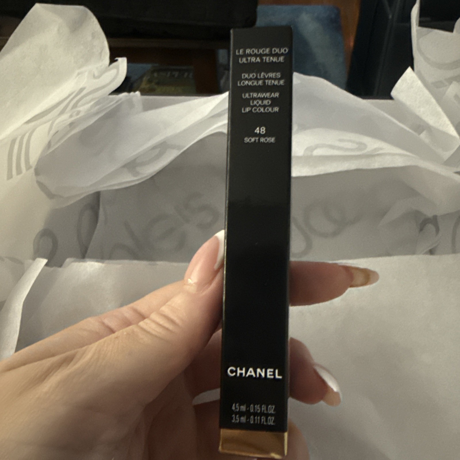 Chanel Le Rouge Duo Ultra Tenue Ultrawear Liquid Lip 48 Soft Rose New In Box