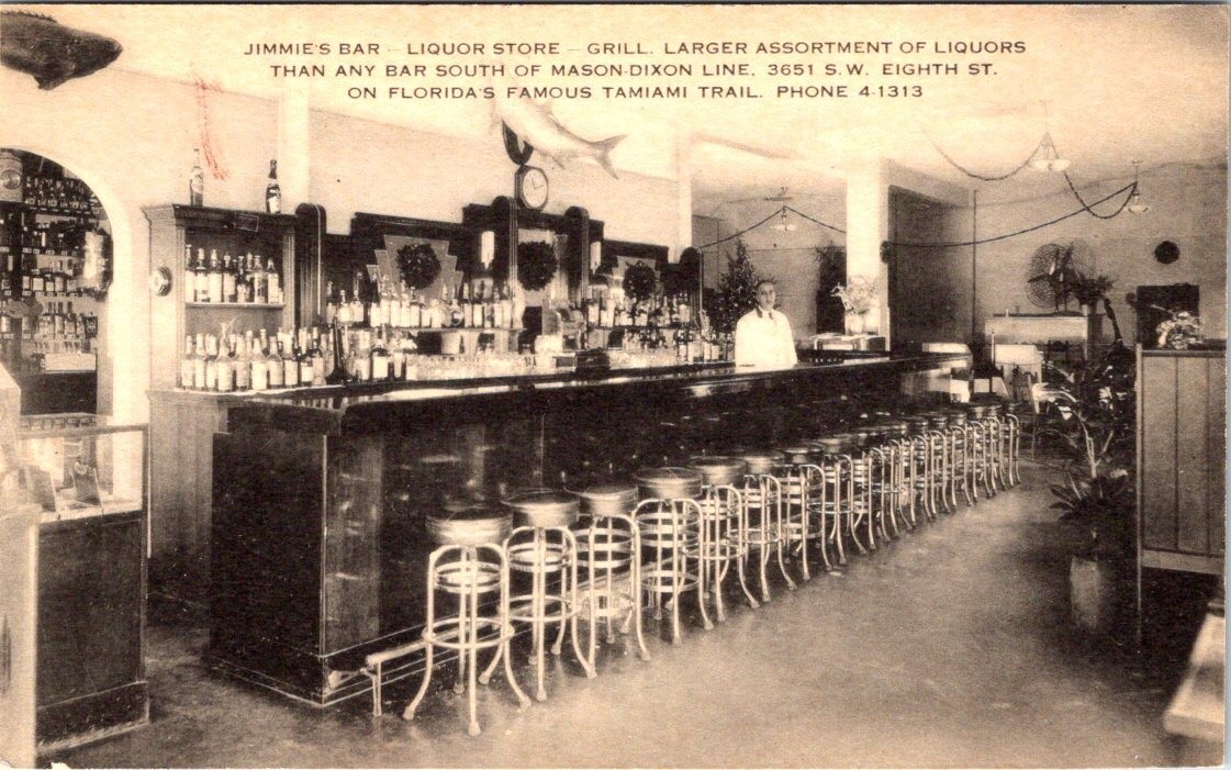 Jimmie\'s Bar, Liquor Store, Grill, MIAMI, Florida Postcard Jimmie\'s Bar, Liquor Store, Grill, MIAMI, Florida Postcard