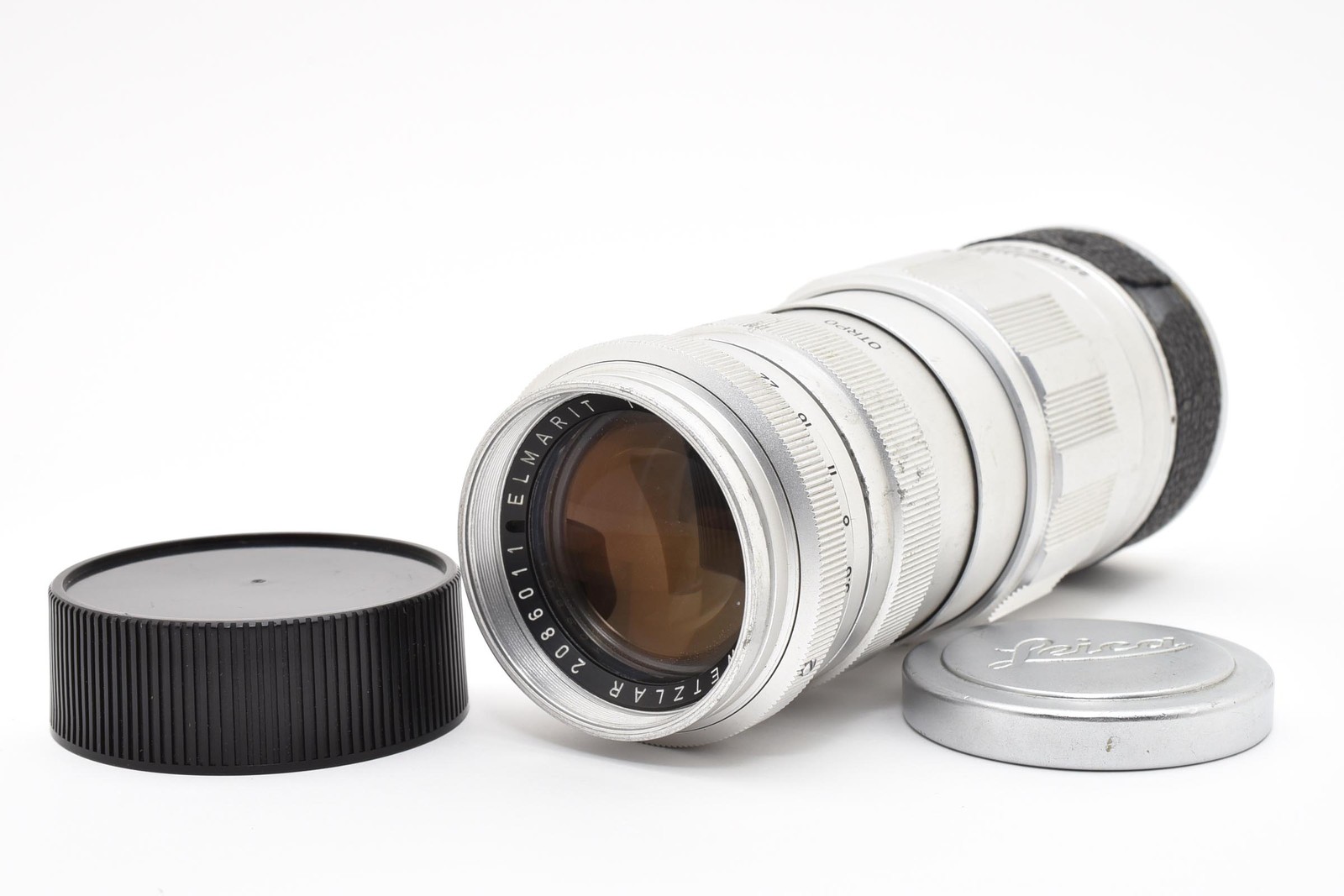 [Vintage MINT w/Cap] Leica Leitz Elmarit 90mm f/2.8 Mount Lens Silver From JAPAN
