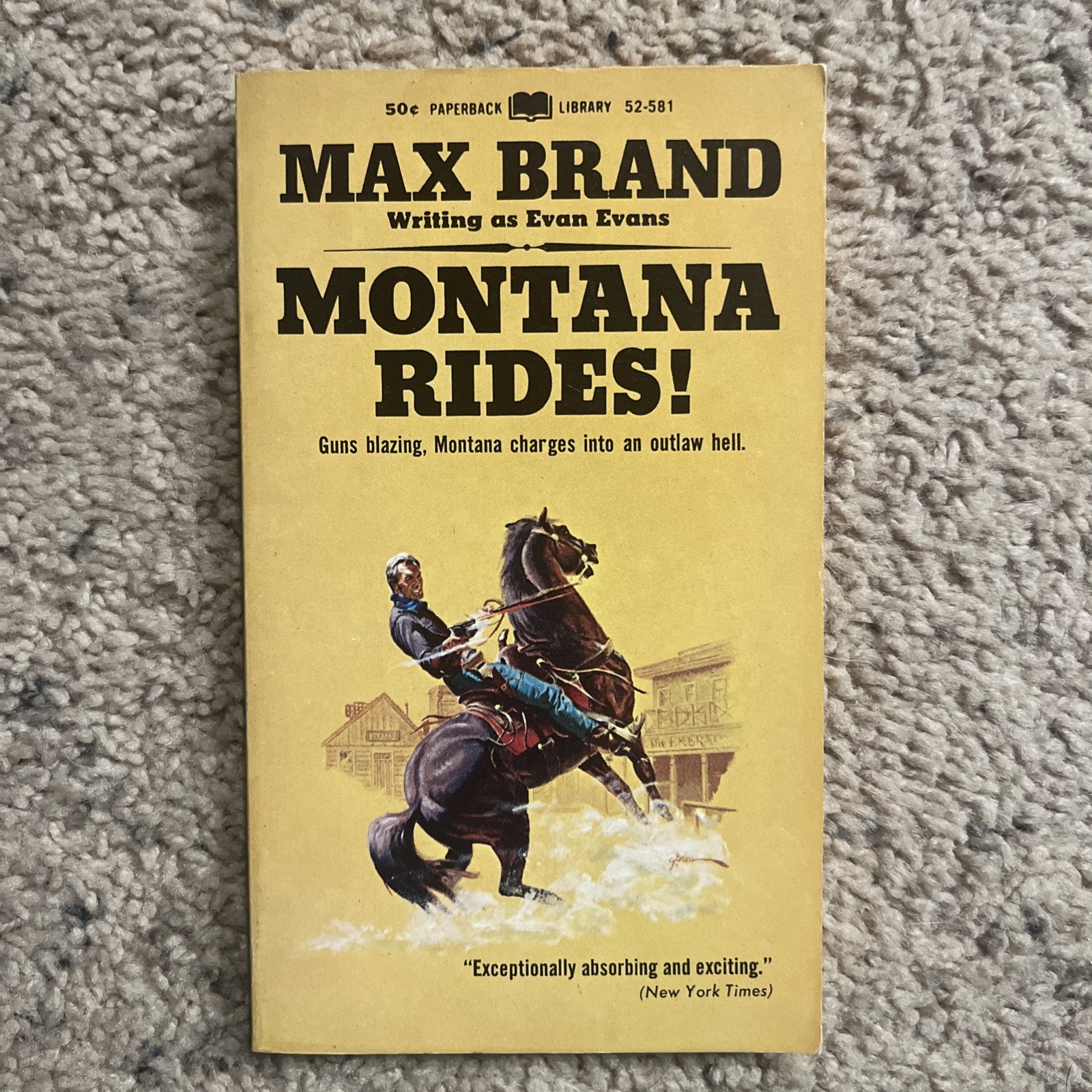 Montana Rides by Max Brand 1967 PB 1st PB NF+ Unread Vintage Western Montana Rides by Max Brand 1967 PB 1st PB NF+ Unread Vintage Western