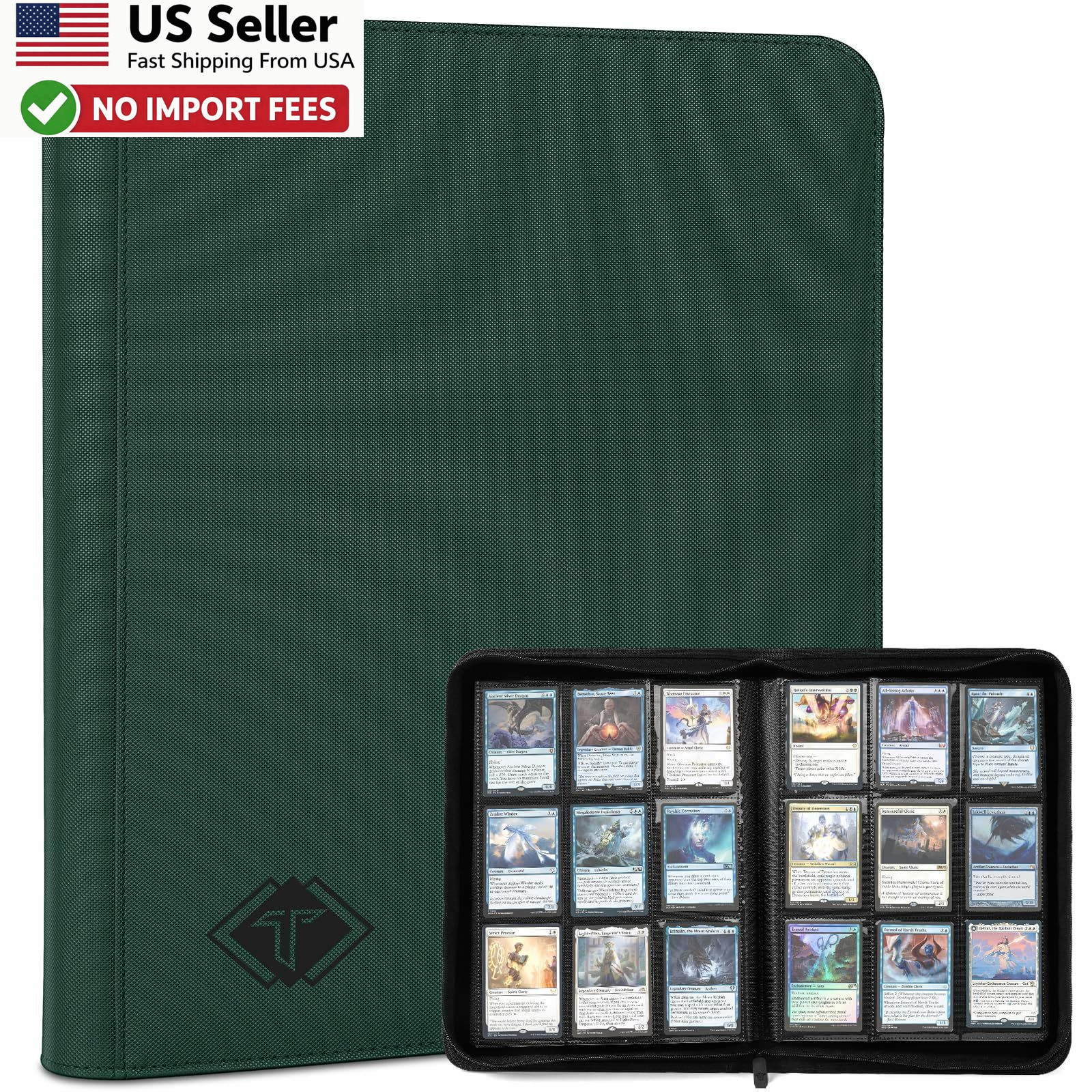 432 Pockets Trading Card Binder Album For MTG Baseball Football Green FROM USA