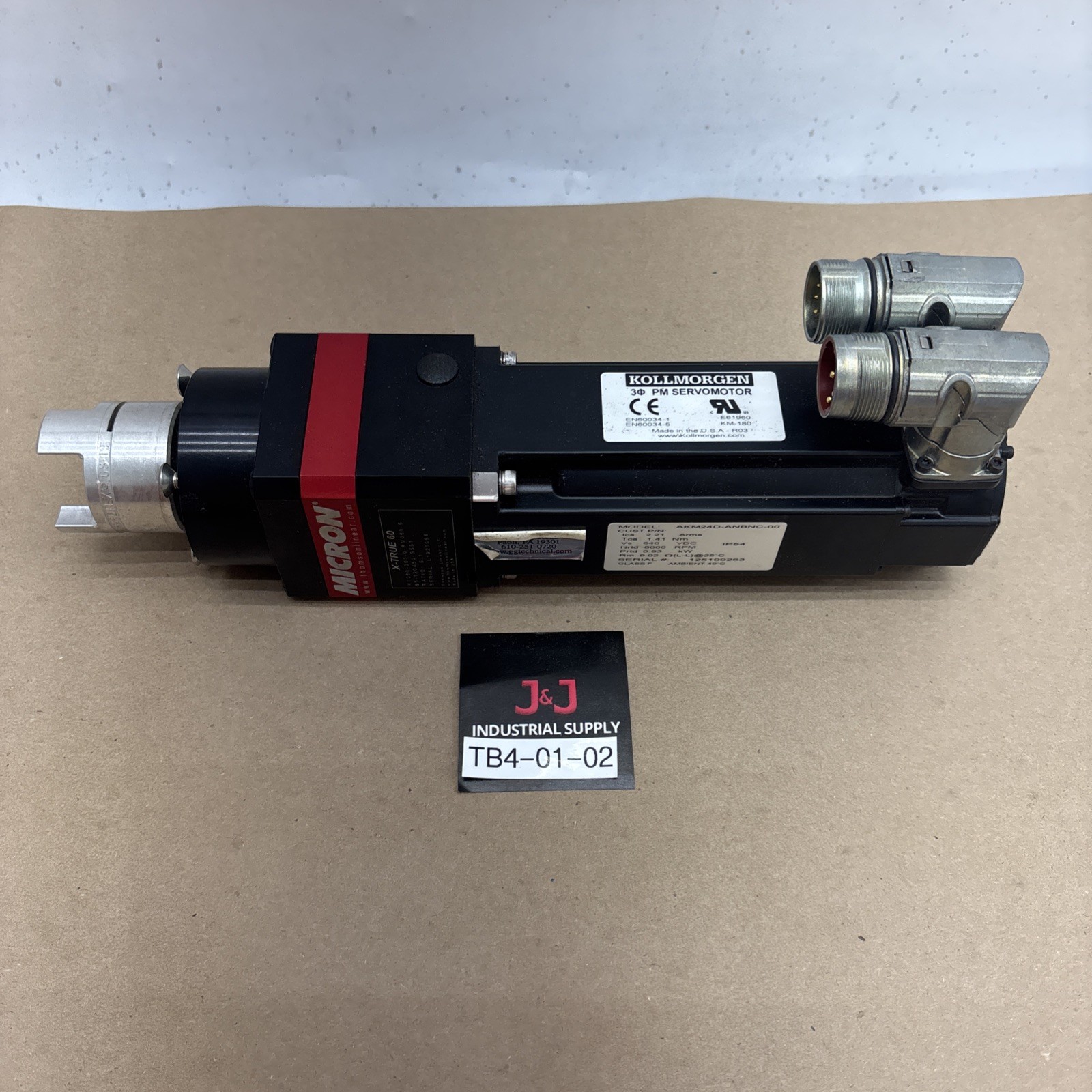 Thomson Micron XTRUE 60 XT060-005-0-RM060-6 5:1 Gearhead Kollmorgen AKM24D-ANBNC