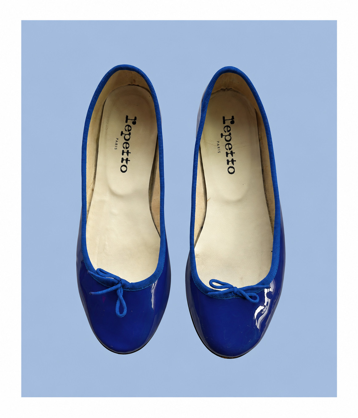 Electric Blue Repetto Ballet Flats Patent Leather 38, US 7.5 Electric Blue Repetto Ballet Flats Patent Leather 38, US 7.5