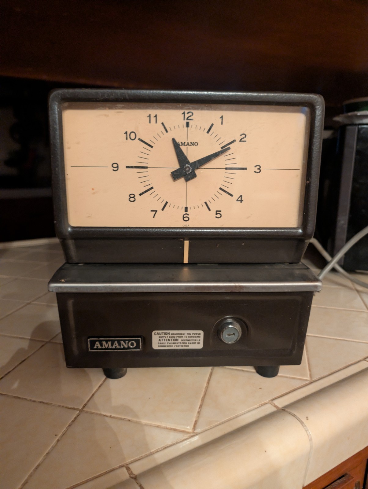 Vintage Amano Industrial Punch Clock - Working with New Ribbon & Instructions