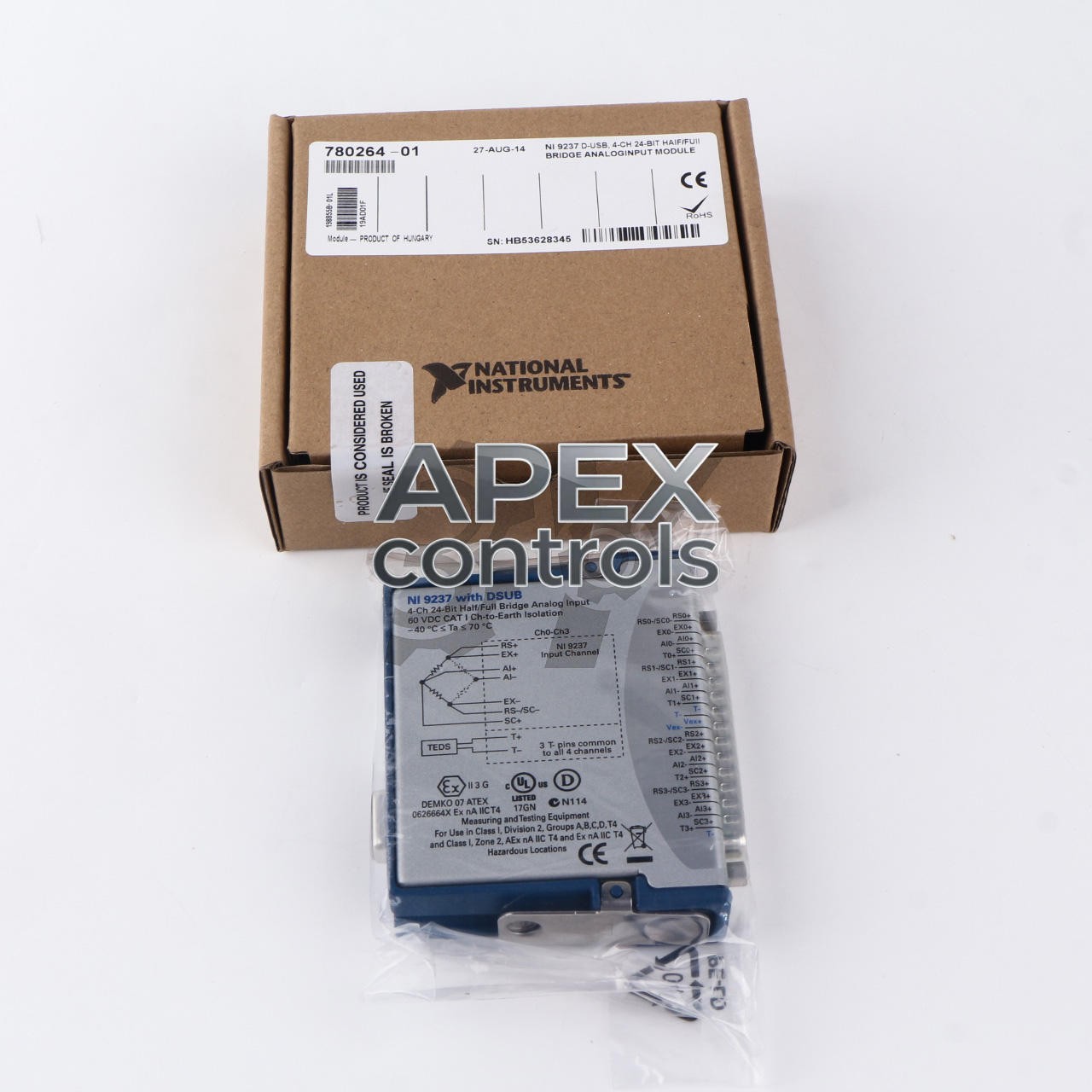 1PCS NATIONAL INSTRUMENTS STRAIN BRIDGE INPUT MODULE NI 9237 780264-01 D-SUB NEW