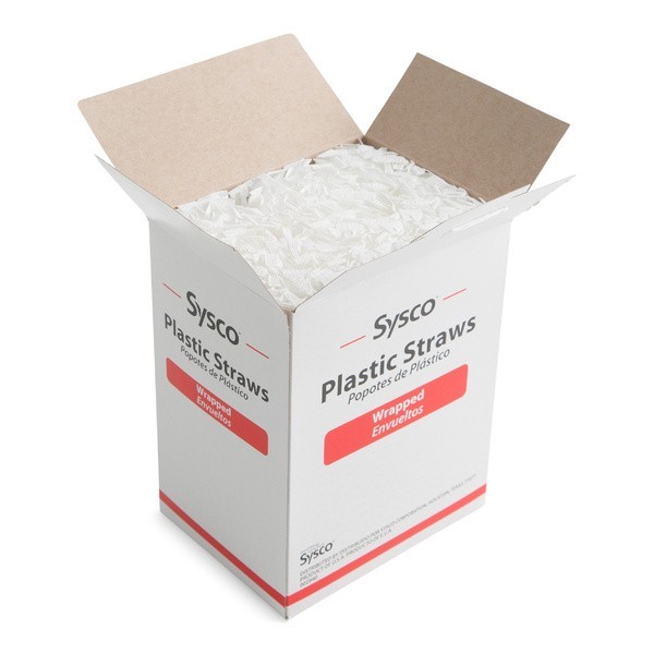 Sysco Classic Jumbo Wrapped Straws – 12,000 Ct – 7.75\ Sysco Classic Jumbo Wrapped Straws – 12,000 Ct – 7.75\