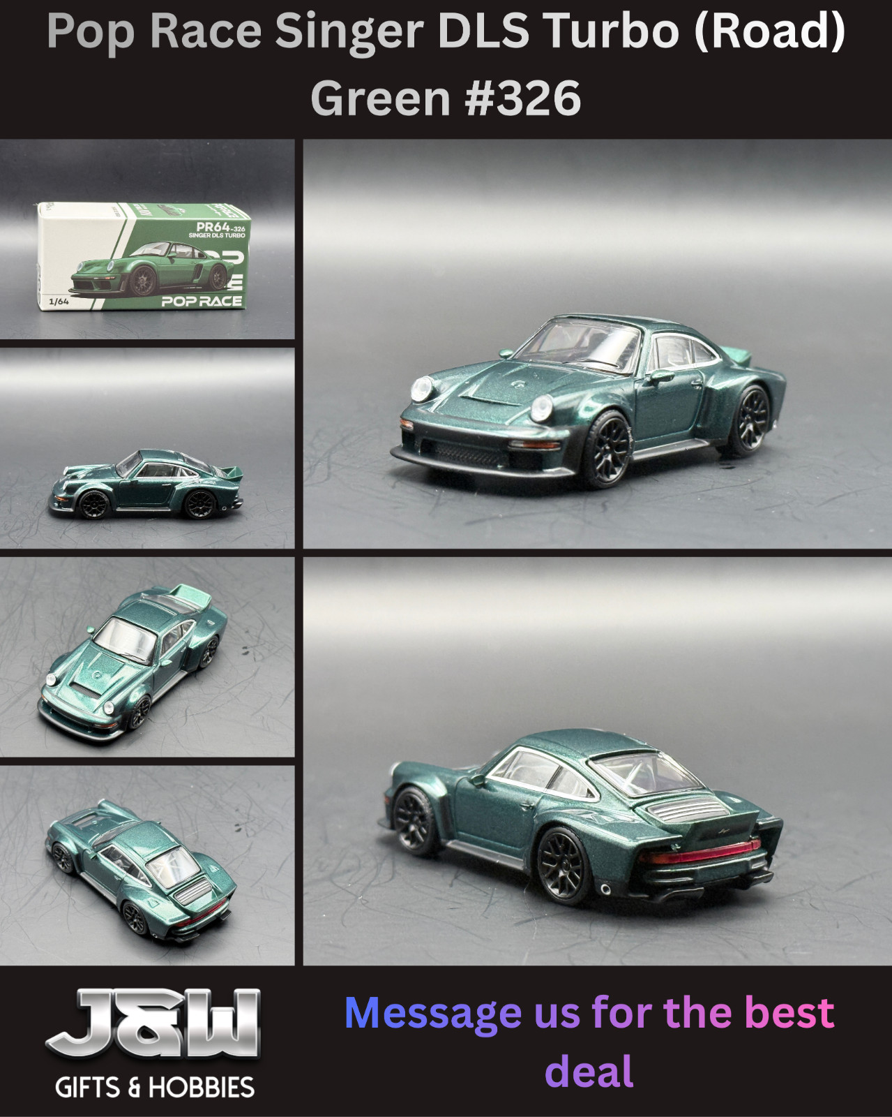 Pop Race Singer DLS Turbo (Road) Dark Green 640326 1/64