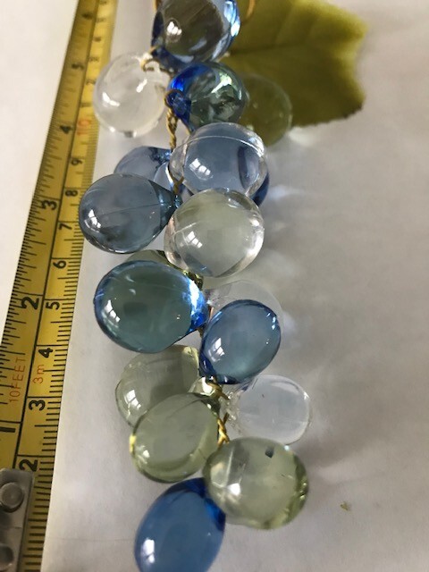 Set of 3 Vintage Retro Blue, green and clear Acrylic Grape Cluster, Set of 3 Vintage Retro Blue, green and clear Acrylic Grape Cluster,