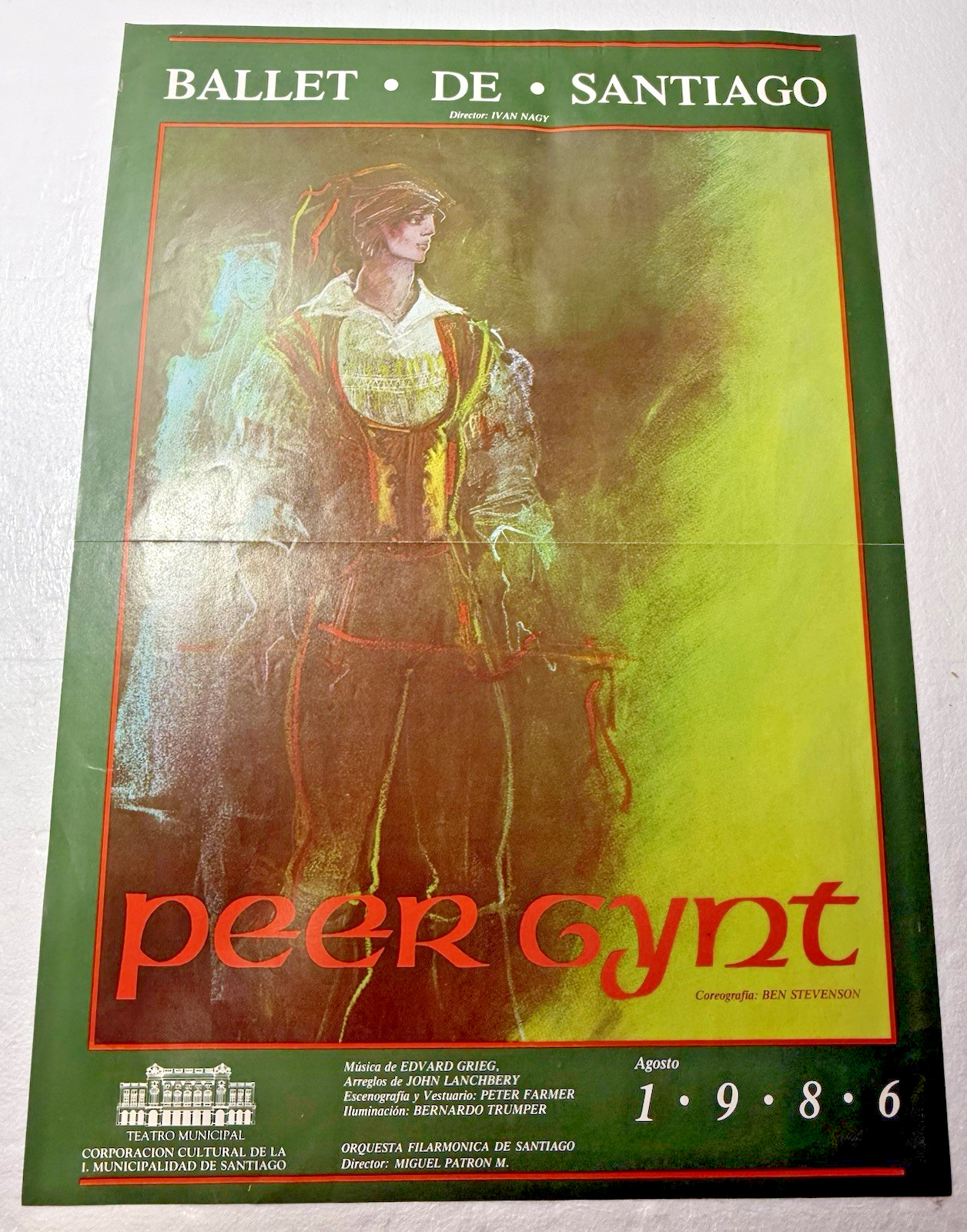 2 Sided Poster Edvard Grieg\'s Peer Gynt By The Ballet de Santiago Dir. Ivan Nagy