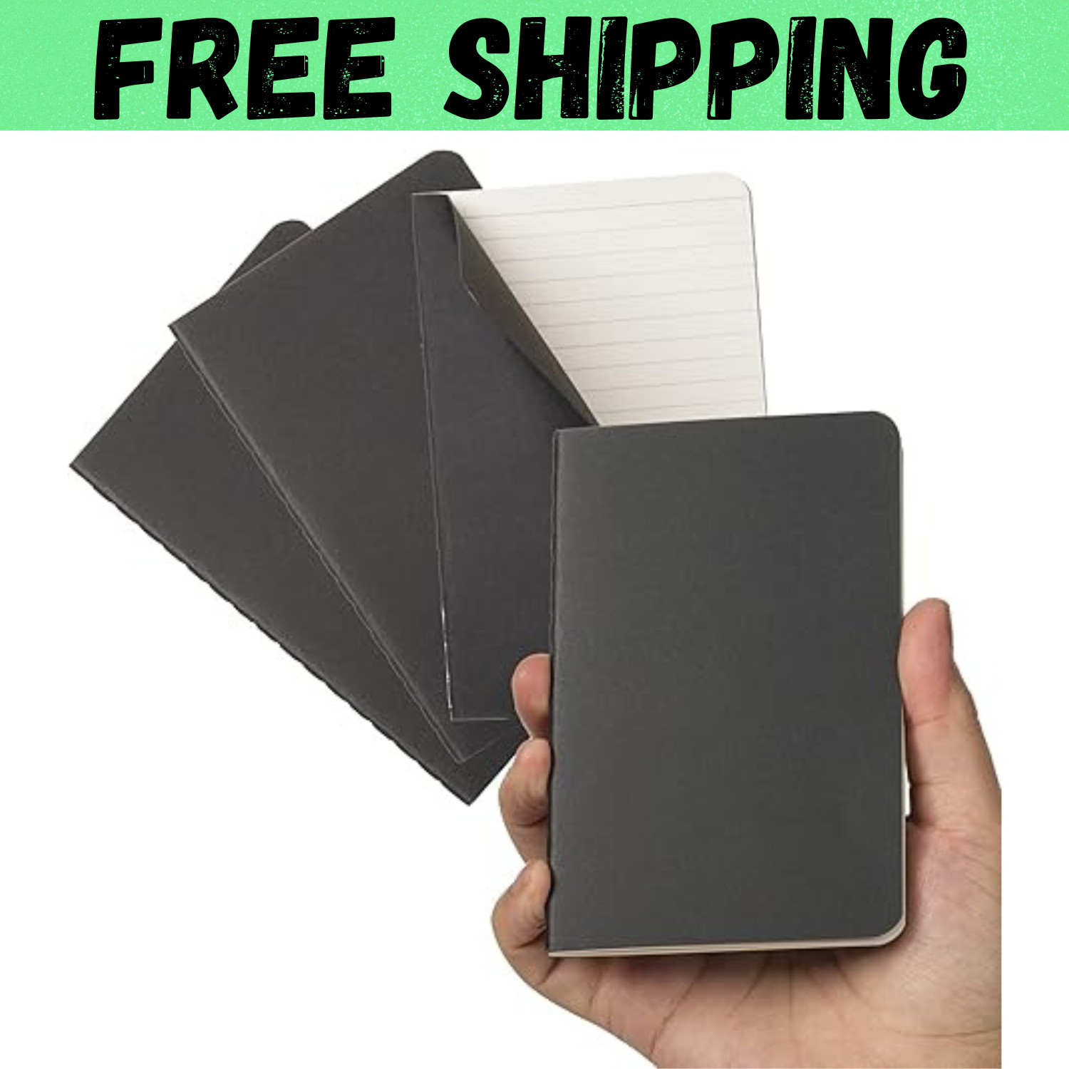 Pocket Notebook, 4 Pack Thin Cover Small Notebook for Black Cover Ruled Paper Pocket Notebook, 4 Pack Thin Cover Small Notebook for Black Cover Ruled Paper
