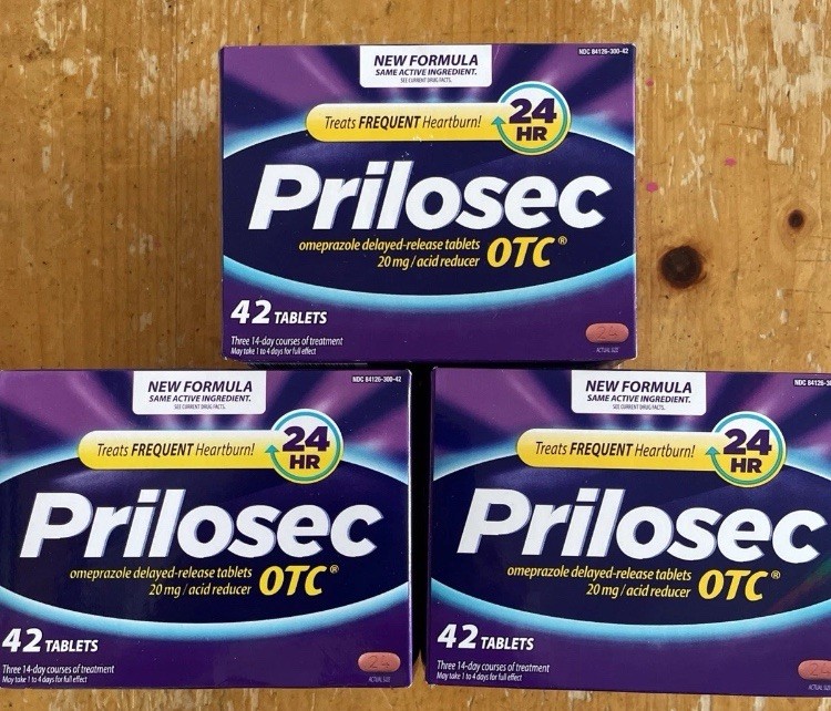 3 Boxes Prilosec OTC Delayed Release Tablets 42 Each Exp 02/28 New