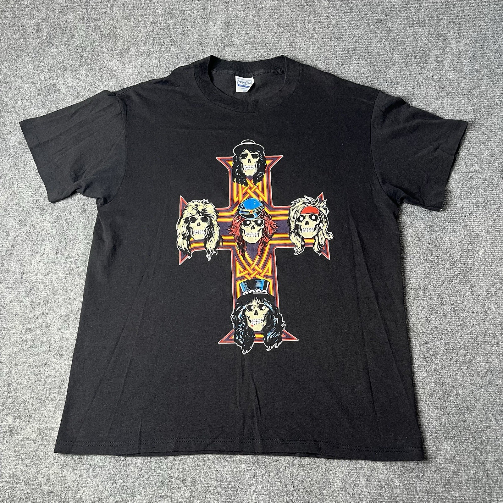 Vtg 1987 Guns Roses Appetite For Destruction Tour T-shirt 80s Band Tee Mens L