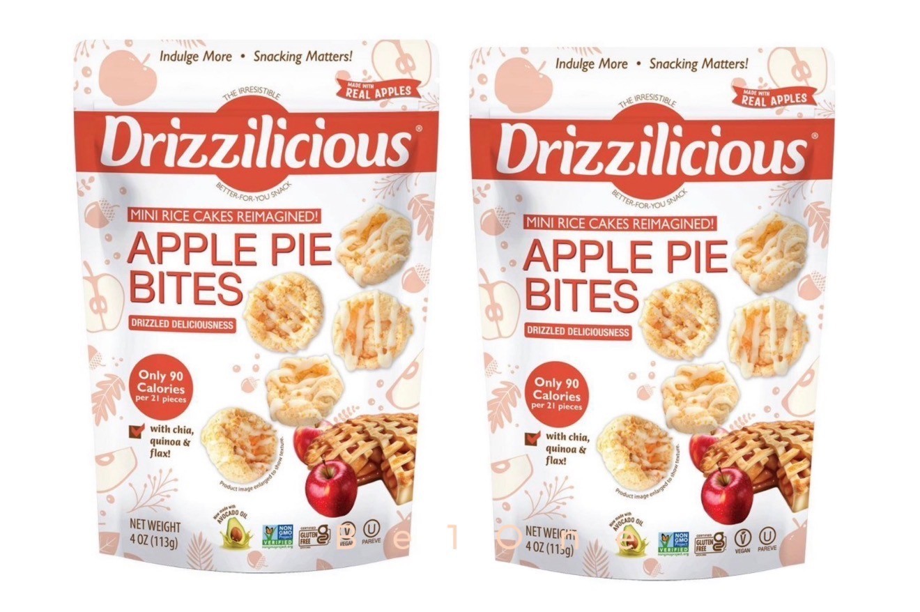 Drizzilicious Mini Rice Cake Bites 2-Pack Pumpkin Spice Apple Pie Gingerbread