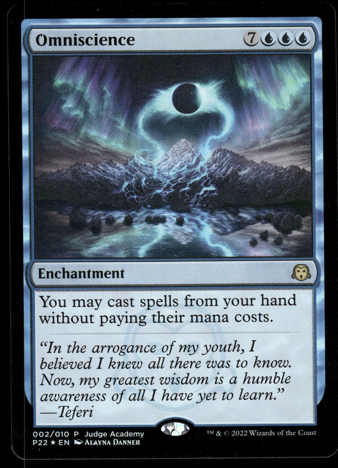 1x Foil Omniscience - Judge Promos NM - MTG