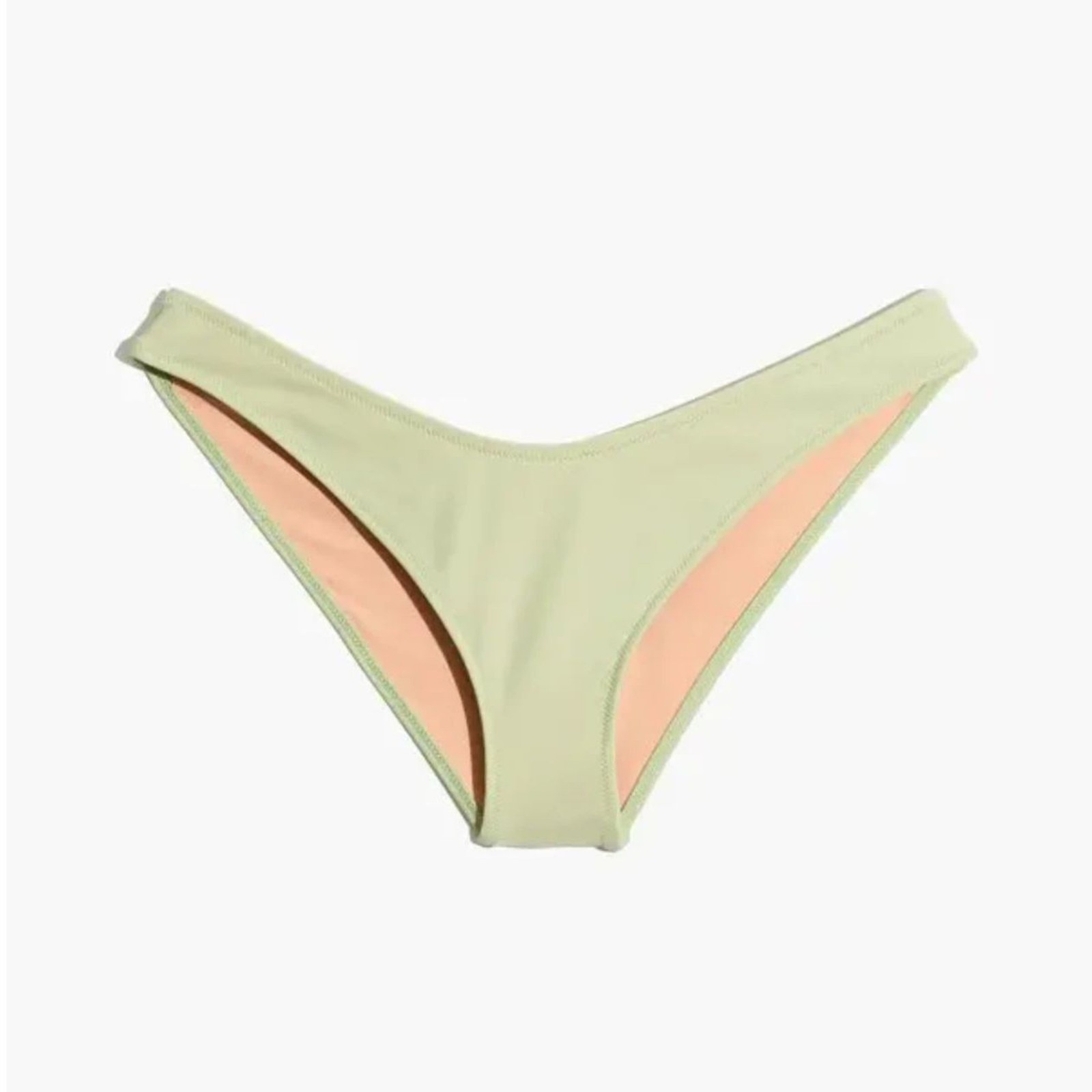 Madewell Second Wave Curved-Waist Bikini Bottom Large in Sunfaded Mint