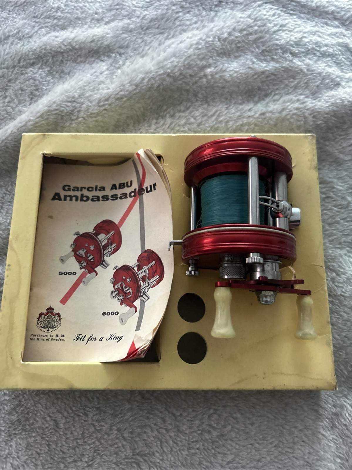 Vintage Garcia Abu Ambassadeur 5000 Red New Vintage Garcia Abu Ambassadeur 5000 Red New