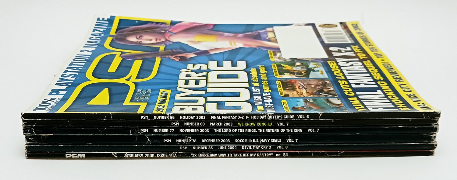 Lot of 6 PSM Playstation 2 Magazines 2002 2003 2004 2006