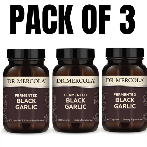 Dr. Mercola Fermented Black Garlic – 60 Capsules (Pack of 3)