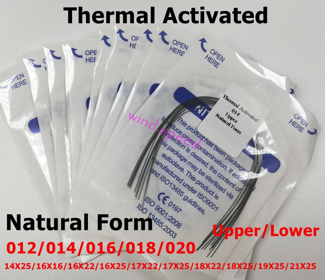 Dental Ortho Arch Wire Thermal Activated Niti Round Rectangular Natural Form