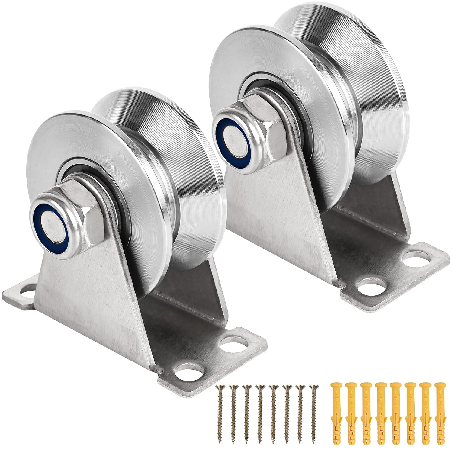 Groove Pulley Wheel for Rope Wall Mounted 2 Pack Stainless Steel Super Silent Groove Pulley Wheel for Rope Wall Mounted 2 Pack Stainless Steel Super Silent